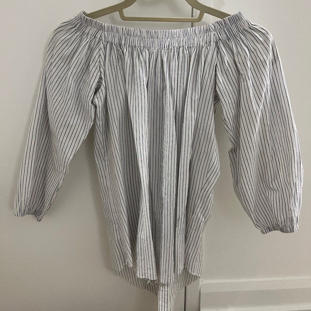Faithful the brand off shoulder top with button detail